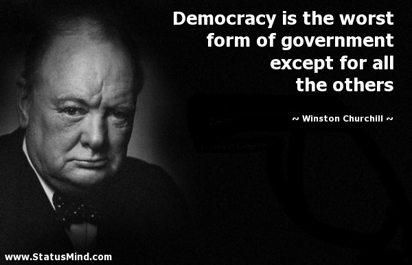 Image result for churchill democracy