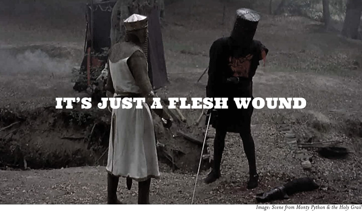 Bildergebnis für black knight flesh wound